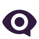 eye in speech bubble