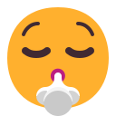 face exhaling