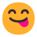 แลบลิ้นมุมปาก