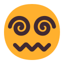 face with spiral eyes