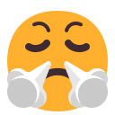 face with steam from nose