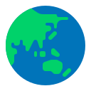 Globus mit Asien und Australien