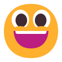 grinning face with big eyes