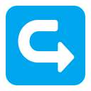left arrow curving right