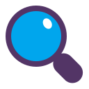 magnifying glass tilted left