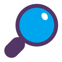 magnifying glass tilted right