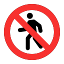 no pedestrians