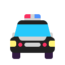 oncoming police car
