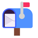 open mailbox with raised flag