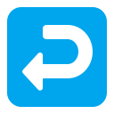right arrow curving left
