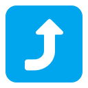 right arrow curving up