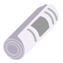 rolled-up newspaper