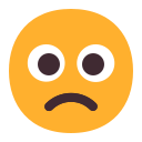 slightly frowning face