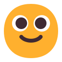 slightly smiling face