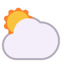 sun behind large cloud