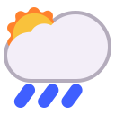 sun behind rain cloud