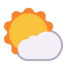 sun behind small cloud