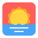 Sonnenaufgang über dem Meer