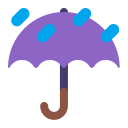 umbrella with rain drops