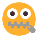 zipper-mouth face