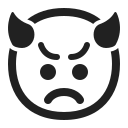 angry face with horns