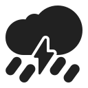 cloud with lightning and rain