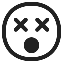 face with crossed-out eyes