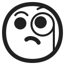 face with monocle