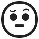 face with raised eyebrow