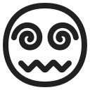 face with spiral eyes