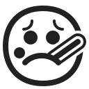 face with thermometer