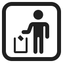 litter in bin sign