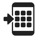 mobile phone with arrow