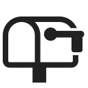 open mailbox with lowered flag