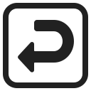 right arrow curving left