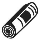 rolled-up newspaper