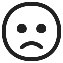slightly frowning face