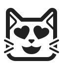 smiling cat with heart-eyes