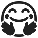 smiling face with open hands