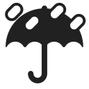 umbrella with rain drops