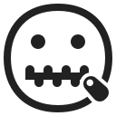 zipper-mouth face